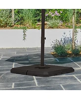 4-Piece Heavy Duty Cantilever Offset Umbrella Stand Base Weight, 264 lb. Capacity, Easy to Fill with Water or Sand