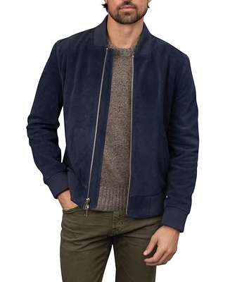 Bagatelle Homme Men's Genuine Suede Bomber Jacket