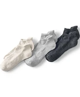 Lands' End Men's Performance Ankle Socks 3 Pack