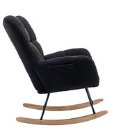 Slickblue Rocking Chair with Pocket Stylish and Convenient Seating Solution