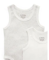 Purebaby Baby Rib Bodysuit 2 pack