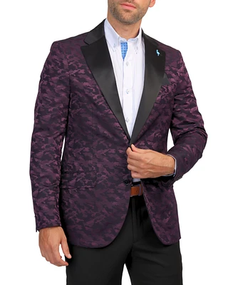 Men's Camo Jacquard w/Satin Lapel Dinner Jacket