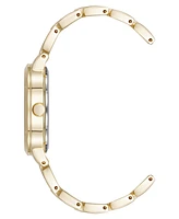 Anne Klein Women's Quartz Modern Enamel and Gold-Tone Alloy Metal Watch, 30mm