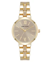 Anne Klein Women's Quartz Modern Enamel and Gold-Tone Alloy Metal Watch, 30mm