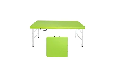 Slickblue 4ft Portable Folding Table for Indoor and Outdoor Use, Lightweight and Easy to Store