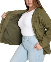 Levi's Plus Cotton Hooded Military Zip-Front Jacket