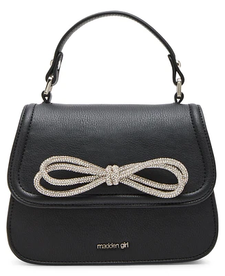 Madden Girl Elain with Rhinestone Bow Satchel Bag