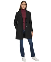 Calvin Klein Women's Single-Breasted Notched-Collar Coat