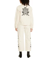 Driftwood Women's Cotton Embroidered Long-Sleeve Shacket