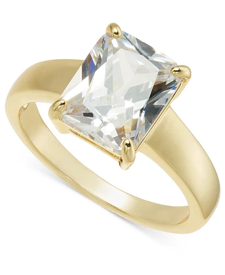 Charter Club Gold-Tone Crystal Solitaire Ring, Exclusively at Macy's