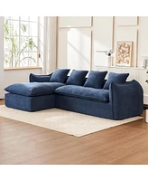 Simplie Fun Sofa Deep Seat Sofa 3 Seater for Living Room Oversized Comfy Sofa L