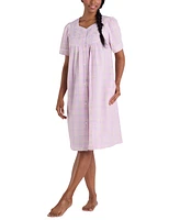Miss Elaine Women's Short-Sleeve Seersucker Robe
