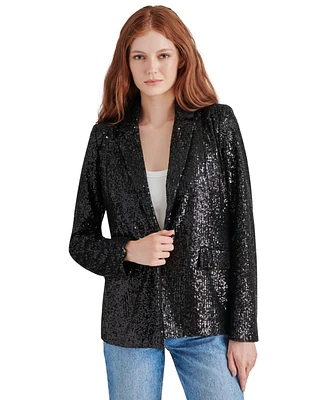 Steve Madden Women's Payton Sequined Boyfriend Blazer