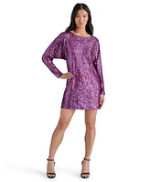 Steve Madden Women's Ginger Sequined Mini Shift Dress