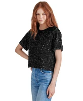 Steve Madden Women's Cressa Sequined Velvet Top