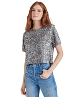 Steve Madden Women's Cressa Sequined Velvet Top