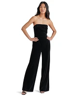 Steve Madden Women's Swanilda Velvet Wide-Leg Jumpsuit