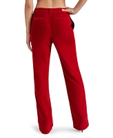 Steve Madden Women's Mercer Velvet Straight-Leg Pants
