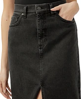 Silver Jeans Co. Women's Front-Slit Maxi Jean Skirt