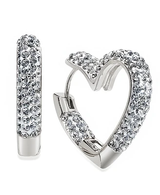 And Now This Crystal Heart Hoop Earring