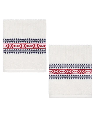 Izod Holiday Cotton 2-Pack Hand Towel Set, 16" x 28"