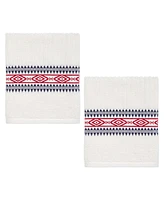 Izod Holiday Cotton 2-Pack Hand Towel Set, 16" x 28"