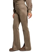 Guess Women's Scuba Suede Slit-Front Tie-Waist Pants