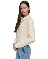 Dkny Jeans Women's Corduroy Zip-Up Jacket - J2D