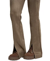 Guess Women's Scuba Suede Slit-Front Tie-Waist Pants