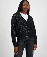 Guess Women's Riley Sequined Cardigan