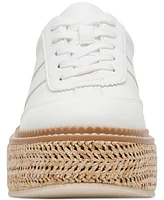 Dv Dolce Vita Women's Barkley Raffia Platform Lace-Up Sneakers