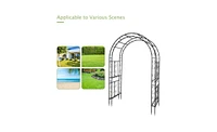 Slickblue Double Layer Iron Art Arc Top Stylish and Durable Decorative Piece for Home or Garden