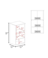 Fm Furniture Carrizo Medicine Cabinet in Melamine with One Door, Black
