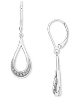 2-Pc. Set Diamond Open Teardrop Pendant Necklace & Matching Drop Earrings (1/6 ct. t.w.) in Sterling Silver, Created for Macy's