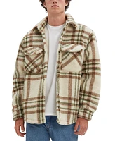 Point Zero Men's Checker Sherpa Shirt Utility Jacket