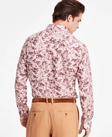 Club Room Men's Lisbon Long Sleeve Button-Front Printed Linen Shirt, Exclusively at Macy's