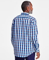 Club Room Men's Sunset Plaid Woven Long-Sleeve Button-Down Shirt, Exclusively at Macy's