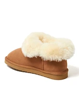 Dearfoams Fireside By Women's Perth Genuine Shearling Foldover Boot