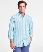 Club Room Men's Alba Stripe Woven Long-Sleeve Button-Down Shirt, Exclusively at Macy's