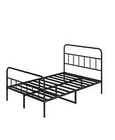 Slickblue Sturdy Metal Platform Bed Frame with Headboard