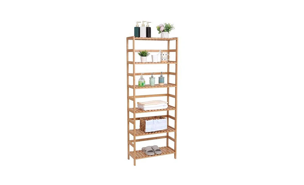 Slickblue Multi-Functional Adjustable 6-Layer Bookshelf for Versatile Storage and Organization