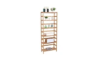 Slickblue Multi-Functional Adjustable 6-Layer Bookshelf for Versatile Storage and Organization