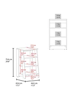 Fm Furniture McNeal Freestanding Bathroom Shelf With Open Storage