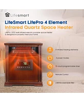 LifeSmart LifePro 4 Element 1500W Electric Infrared Quartz Indoor Space Heater