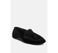 Rag & Co Kipstar Suede Round Toe Tassel Loafers