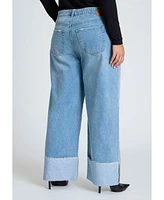 Eloquii Women's Tall Cuff Jean