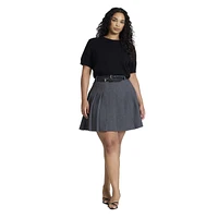 Eloquii Plus Pleated Mini Skirt