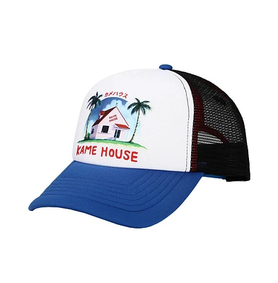 Dragon Ball Z Men's Dragon Ball Kame House Plain White Adjustable Trucker Hat