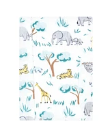 Hudson Baby Cotton Flannel Burp Cloths -Pack, Safari Friends