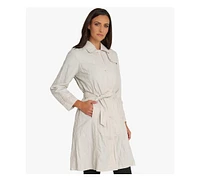 Stella Carakasi Women's Belted Water-Resistant Button Front Trench Coat